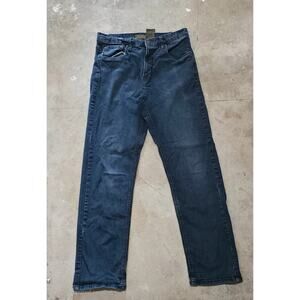 Urban Star Men's 32x32 Straight Stretch Midnight Dark Blue Jean Style